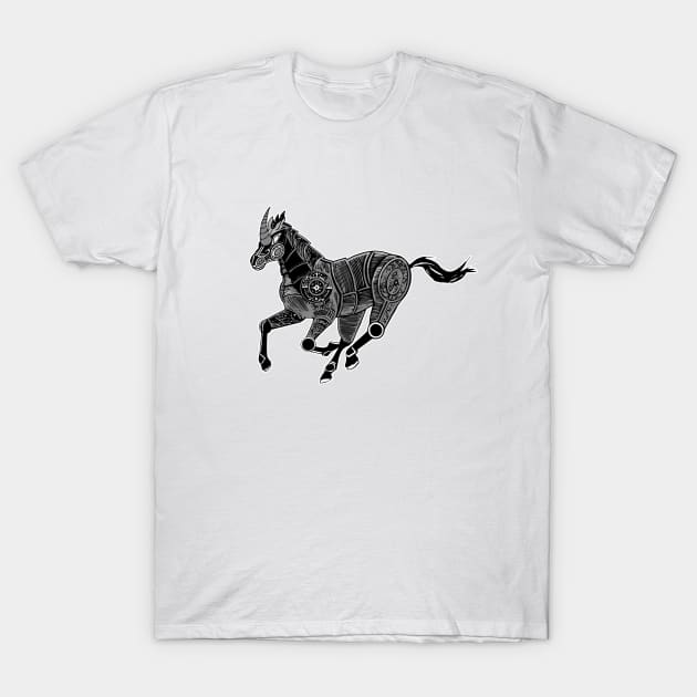 Armored Horse T-Shirt by euglenii